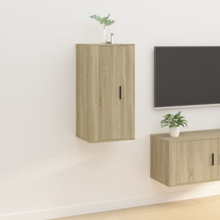 vidaXL Mueble para TV de pared roble Sonoma 40x34,5x80 cm