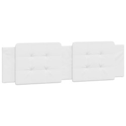 vidaXL Cabecero de cama acolchado cuero sintético blanco 180 cm