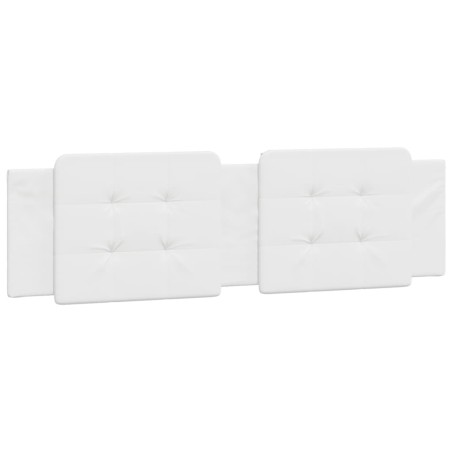 vidaXL Cabecero de cama acolchado cuero sintético blanco 180 cm