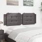 vidaXL Cabecero de cama acolchado cuero sintético gris 160 cm vidaXL Cabecero de cama acolchado cuero sintético gris 160 cm