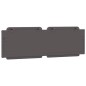 vidaXL Cabecero de cama acolchado cuero sintético gris 160 cm vidaXL Cabecero de cama acolchado cuero sintético gris 160 cm