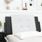 vidaXL Cabecero de cama acolchado cuero sintético blanco negro 100 cm