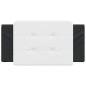 vidaXL Cabecero de cama acolchado cuero sintético blanco negro 100 cm