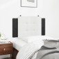 vidaXL Cabecero de cama acolchado cuero sintético blanco y negro 90 cm