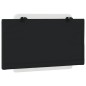 vidaXL Cabecero de cama acolchado cuero sintético blanco y negro 90 cm