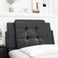 vidaXL Cabecero de cama acolchado cuero sintético negro 90 cm vidaXL Cabecero de cama acolchado cuero sintético negro 90 cm