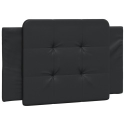 vidaXL Cabecero de cama acolchado cuero sintético negro 90 cm
