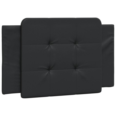 vidaXL Cabecero de cama acolchado cuero sintético negro 90 cm