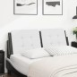 vidaXL Cabecero de cama acolchado cuero sintético blanco negro 120 cm vidaXL Cabecero de cama acolchado cuero sintético blanco negro 120 cm