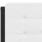 vidaXL Cabecero de cama acolchado cuero sintético blanco negro 120 cm vidaXL Cabecero de cama acolchado cuero sintético blanco negro 120 cm