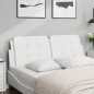 vidaXL Cabecero de cama acolchado cuero sintético blanco 140 cm vidaXL Cabecero de cama acolchado cuero sintético blanco 140 cm
