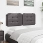 vidaXL Cabecero de cama acolchado cuero sintético gris 140 cm vidaXL Cabecero de cama acolchado cuero sintético gris 140 cm