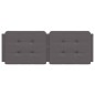 vidaXL Cabecero de cama acolchado cuero sintético gris 140 cm vidaXL Cabecero de cama acolchado cuero sintético gris 140 cm