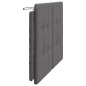 vidaXL Cabecero de cama acolchado cuero sintético gris 140 cm vidaXL Cabecero de cama acolchado cuero sintético gris 140 cm