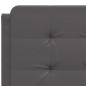 vidaXL Cabecero de cama acolchado cuero sintético gris 140 cm vidaXL Cabecero de cama acolchado cuero sintético gris 140 cm