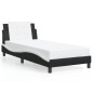 vidaXL Estructura cama con LED cuero sintético negro blanco 80x200 cm vidaXL Estructura cama con LED cuero sintético negro blanco 80x200 cm