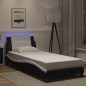 vidaXL Estructura cama con LED cuero sintético negro blanco 80x200 cm vidaXL Estructura cama con LED cuero sintético negro blanco 80x200 cm