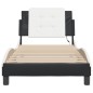 vidaXL Estructura cama con LED cuero sintético negro blanco 80x200 cm vidaXL Estructura cama con LED cuero sintético negro blanco 80x200 cm