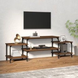 vidaXL Mueble para TV madera contrachapada roble marrón 157x35x52 cm