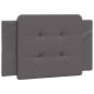 vidaXL Estructura de cama con luces LED cuero sintético gris 90x190 cm vidaXL Estructura de cama con luces LED cuero sintético gris 90x190 cm