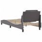 vidaXL Estructura de cama con luces LED cuero sintético gris 90x190 cm vidaXL Estructura de cama con luces LED cuero sintético gris 90x190 cm
