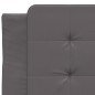 vidaXL Estructura de cama con luces LED cuero sintético gris 90x190 cm vidaXL Estructura de cama con luces LED cuero sintético gris 90x190 cm