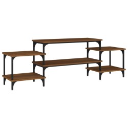 vidaXL Mueble para TV madera contrachapada roble marrón 157x35x52 cm