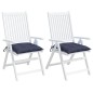 vidaXL Cojines para silla 2 uds tela Oxford azul marino 40x40x7 cm vidaXL Cojines para silla 2 uds tela Oxford azul marino 40x40x7 cm