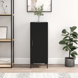 vidaXL Aparador de madera contrachapada negro 34,5x34x90 cm