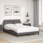vidaXL Estructura cama con luces LED cuero sintético gris 120x200 cm vidaXL Estructura cama con luces LED cuero sintético gris 120x200 cm