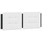 vidaXL Estructura cama con LED cuero sintético negro blanco 140x200 cm vidaXL Estructura cama con LED cuero sintético negro blanco 140x200 cm
