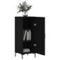 vidaXL Aparador de madera contrachapada negro 34,5x34x90 cm vidaXL Aparador de madera contrachapada negro 34,5x34x90 cm