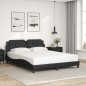 vidaXL Estructura de cama con luces LED cuero PE negro 160x200 cm vidaXL Estructura de cama con luces LED cuero PE negro 160x200 cm