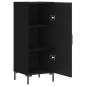 vidaXL Aparador de madera contrachapada negro 34,5x34x90 cm vidaXL Aparador de madera contrachapada negro 34,5x34x90 cm