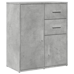 vidaXL Aparador de madera de ingeniería gris hormigón 60x31x70 cm