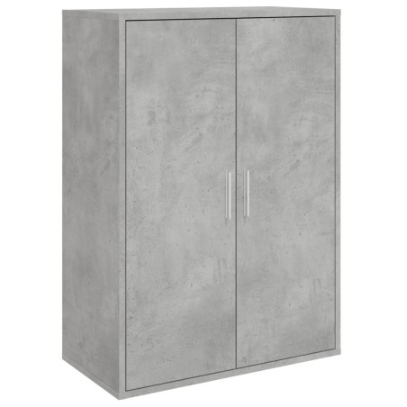 vidaXL Aparador de madera de ingeniería gris hormigón 60x31x84 cm