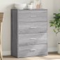 vidaXL Aparador de madera de ingeniería gris Sonoma 60x31x84 cm vidaXL Aparador de madera de ingeniería gris Sonoma 60x31x84 cm