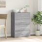 vidaXL Aparador de madera de ingeniería gris Sonoma 60x31x84 cm vidaXL Aparador de madera de ingeniería gris Sonoma 60x31x84 cm