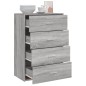 vidaXL Aparador de madera de ingeniería gris Sonoma 60x31x84 cm vidaXL Aparador de madera de ingeniería gris Sonoma 60x31x84 cm