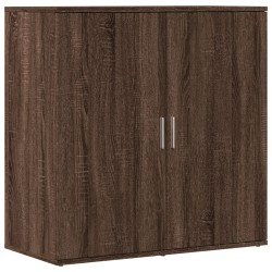 vidaXL Aparador de madera de ingeniería marrón roble 79x38x80 cm