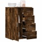 vidaXL Aparador de madera de ingeniería roble ahumado 59x39x80 cm vidaXL Aparador de madera de ingeniería roble ahumado 59x39x80 cm