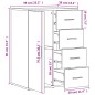 vidaXL Aparador de madera de ingeniería roble ahumado 59x39x80 cm vidaXL Aparador de madera de ingeniería roble ahumado 59x39x80 cm