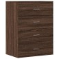 vidaXL Aparador de madera de ingeniería marrón roble 60x39x80 cm vidaXL Aparador de madera de ingeniería marrón roble 60x39x80 cm