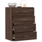vidaXL Aparador de madera de ingeniería marrón roble 60x39x80 cm vidaXL Aparador de madera de ingeniería marrón roble 60x39x80 cm