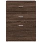 vidaXL Aparador de madera de ingeniería marrón roble 60x39x80 cm vidaXL Aparador de madera de ingeniería marrón roble 60x39x80 cm