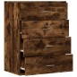vidaXL Aparador de madera de ingeniería roble ahumado 60x39x80 cm vidaXL Aparador de madera de ingeniería roble ahumado 60x39x80 cm