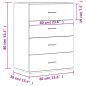 vidaXL Aparador de madera de ingeniería roble ahumado 60x39x80 cm vidaXL Aparador de madera de ingeniería roble ahumado 60x39x80 cm