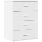 vidaXL Aparador de madera de ingeniería blanco 60x39x80 cm vidaXL Aparador de madera de ingeniería blanco 60x39x80 cm