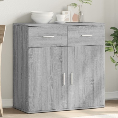 vidaXL Aparador de madera de ingeniería gris Sonoma 79x38x80 cm