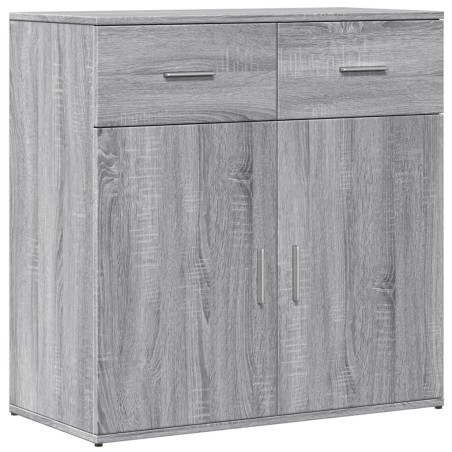 vidaXL Aparador de madera de ingeniería gris Sonoma 79x38x80 cm